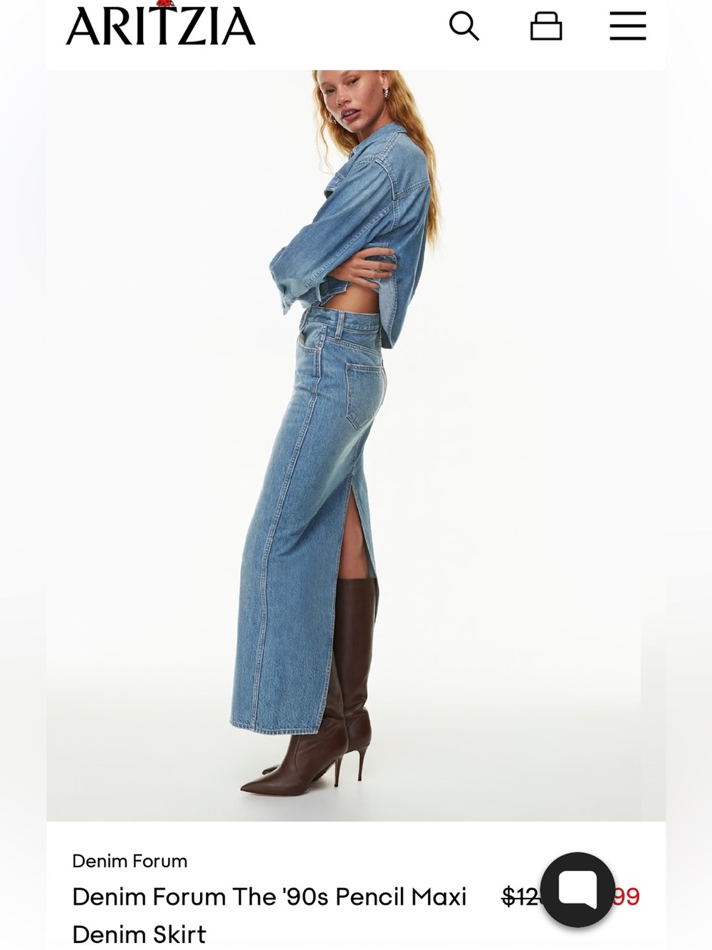 DENIM FORUM - ARITZIA 90’s pencil denim skirt !